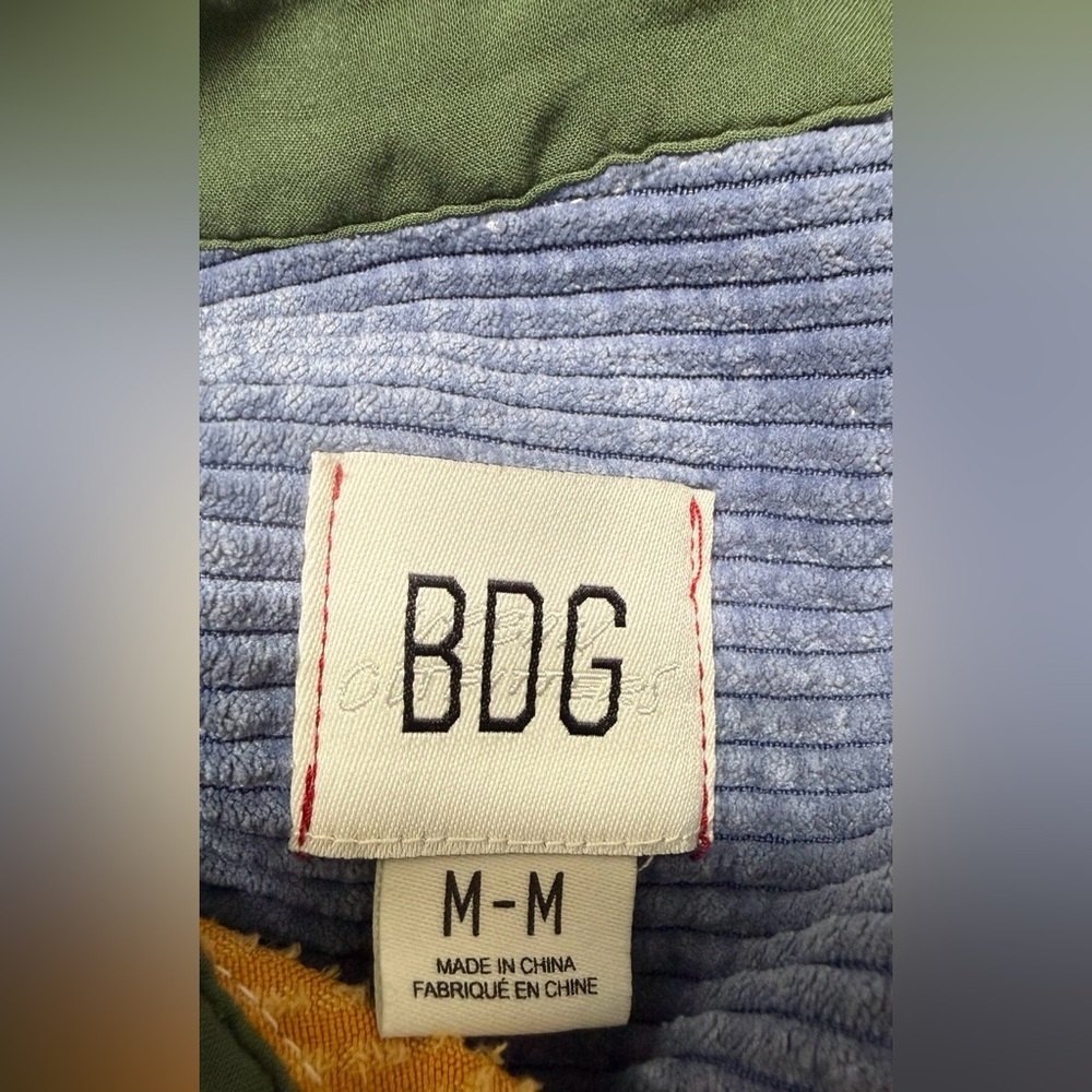 BDG Y2K COLORBLOCK CORDUROY JACKET SIZE M CROPPED PATCHWORK STREETWEAR RETRO - Picture 9 of 12